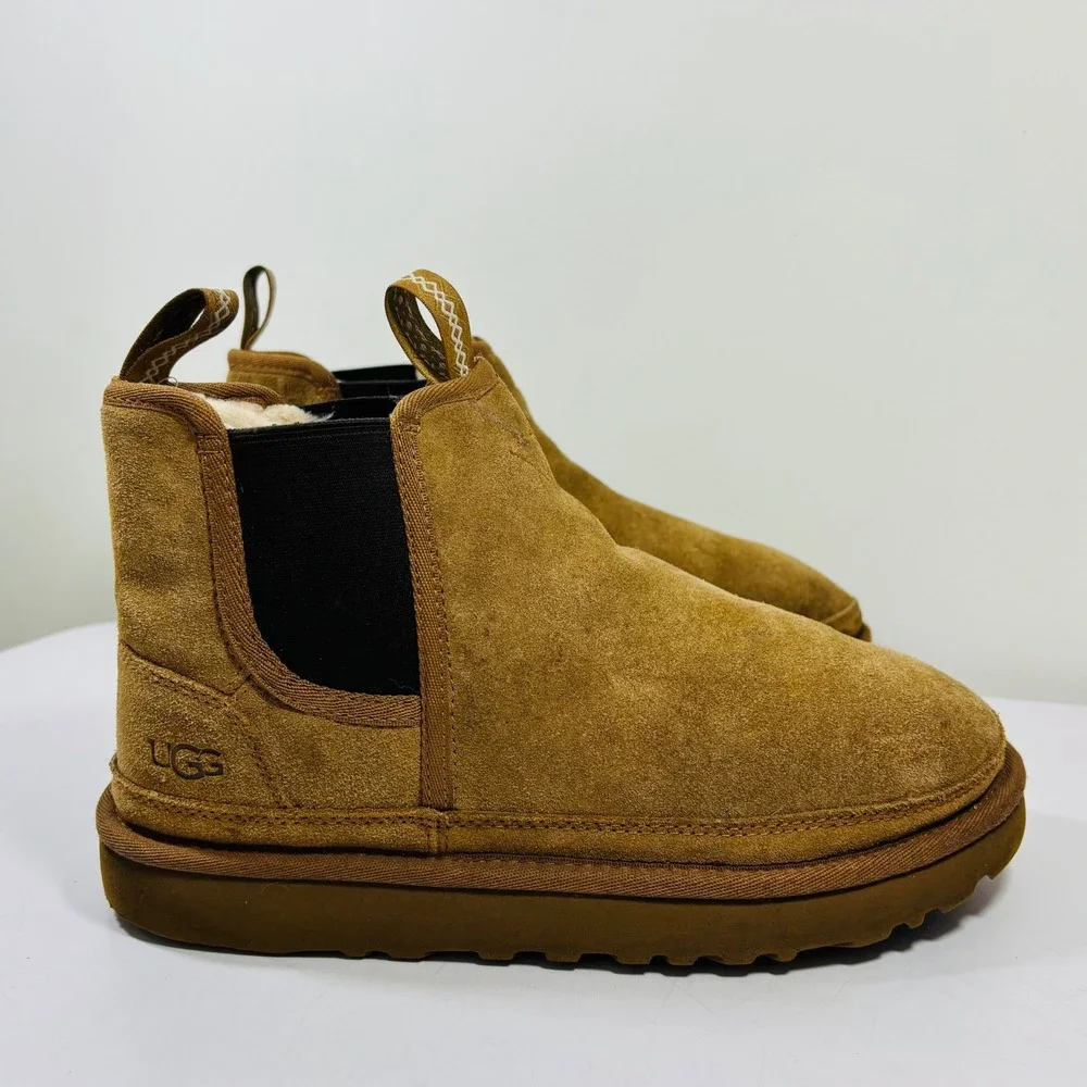 UGG Men's Neumel Suede Chelsea Boots Chestnut Size 7 Style‎ 1121644